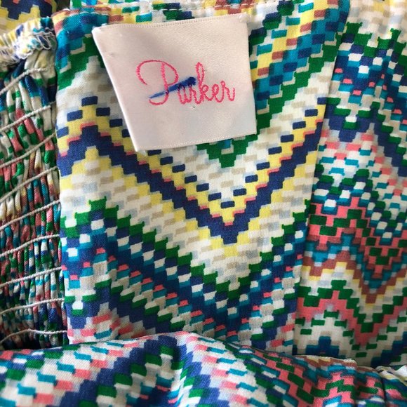 Parker Lily Quilted Strapless Sweetheart Smocked Dress - Picture 6 of 6